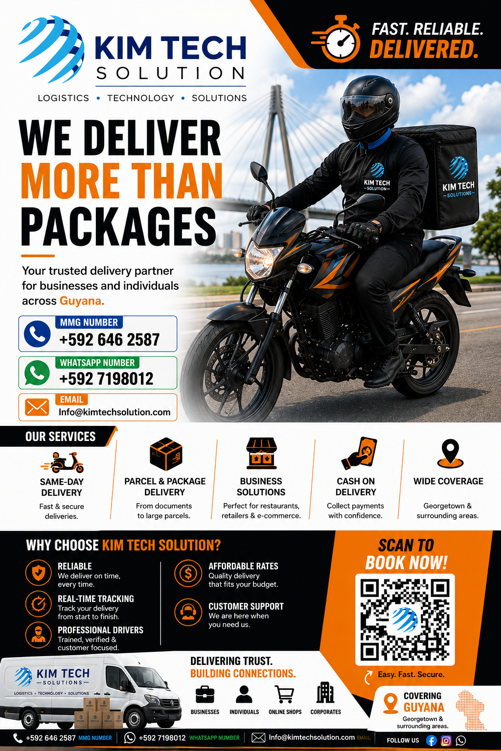 KimTech Solution — We deliver more than packages. Fast, reliable delivery across Guyana.